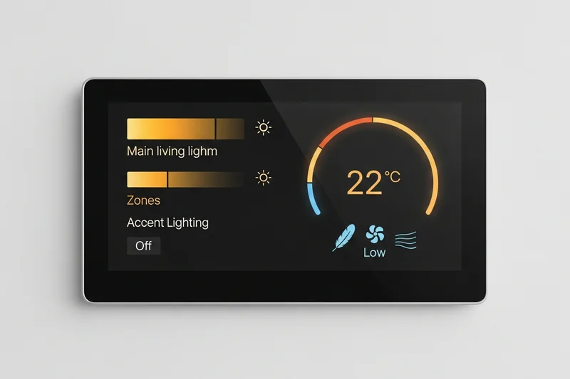Smart home control panel installed in South Wales property