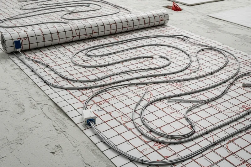 Electric underfloor heating mat installation in South Wales bathroom